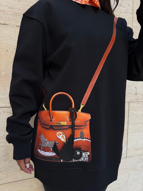 Action Oversize Trendy black Sweater