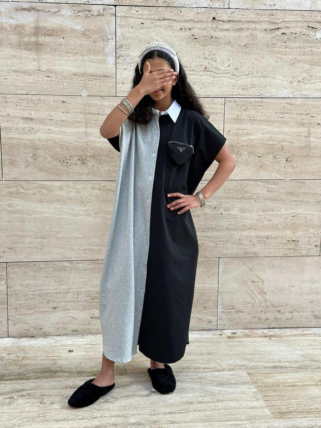 Triangle pocket dress