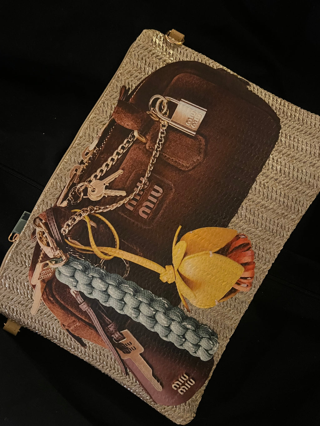 Beach two Piece, fashionable clutch inside Nylon Bag