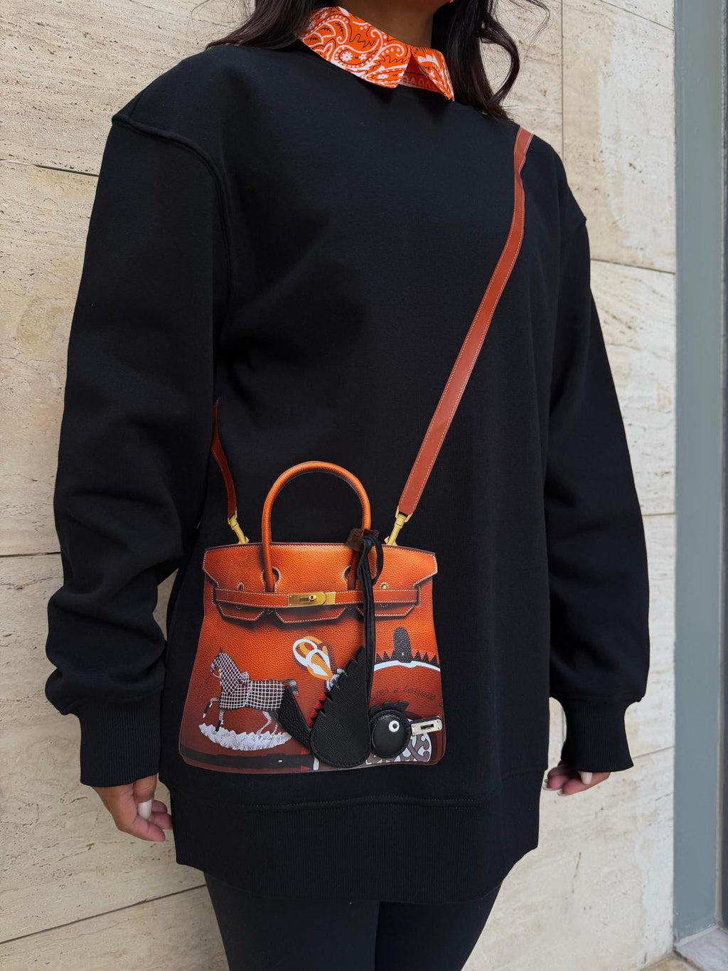 Action Oversize Trendy black Sweater