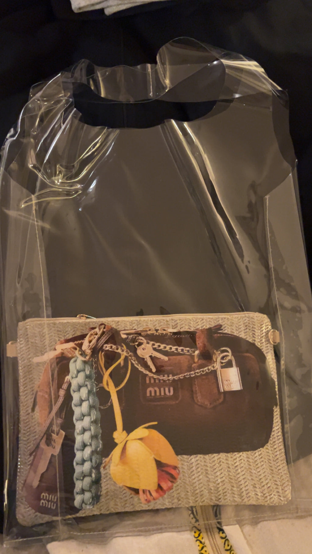 Beach two Piece, fashionable clutch inside Nylon Bag