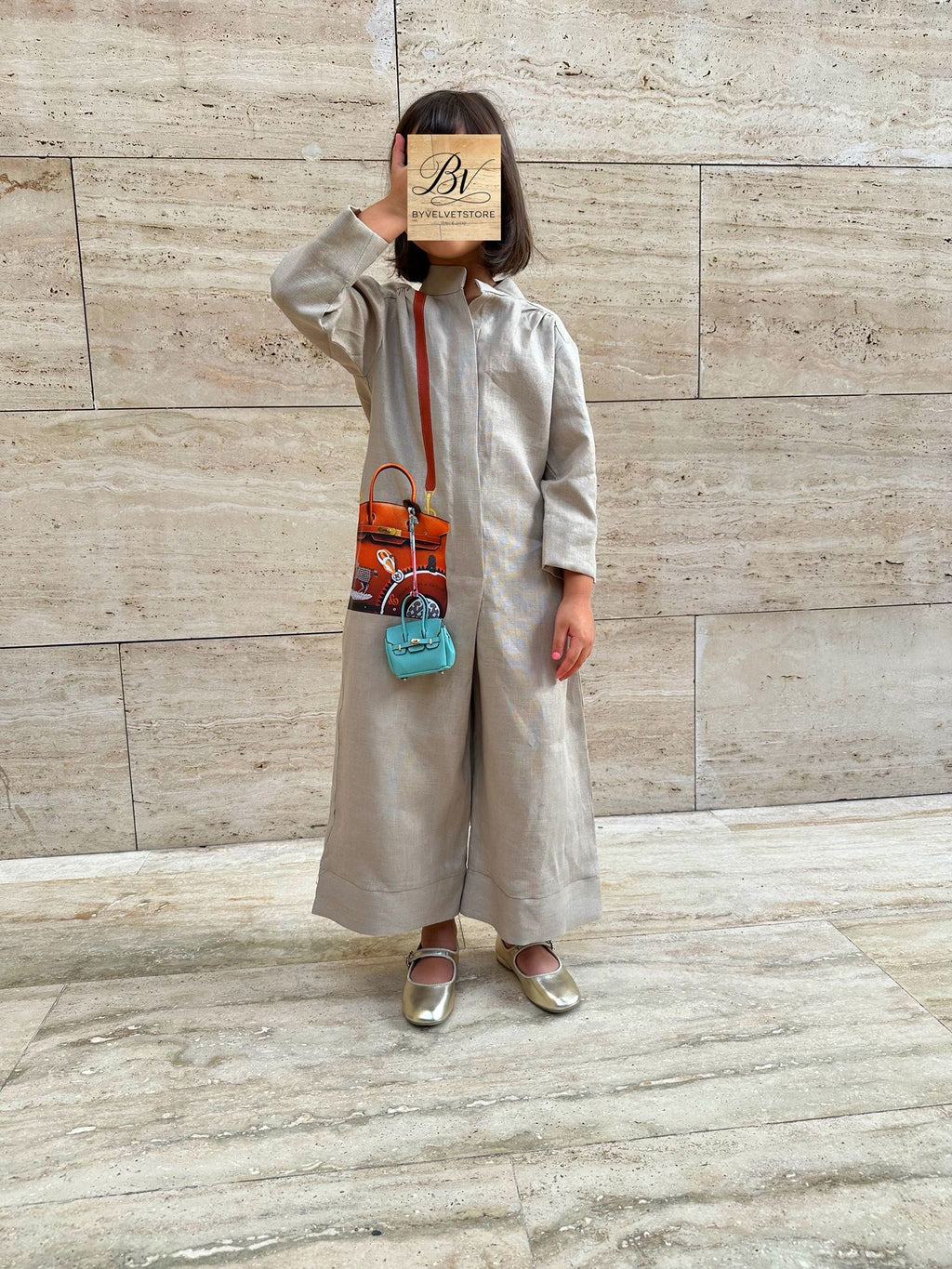 Linen Classy Beige Jumpsuit