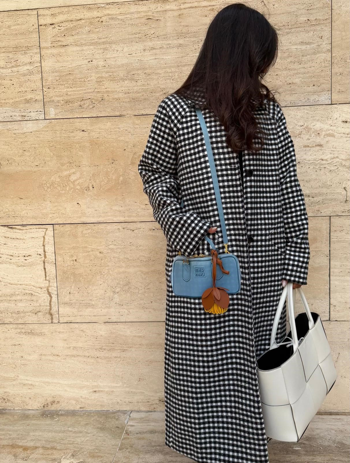 Black & white trendy Checked Jacket