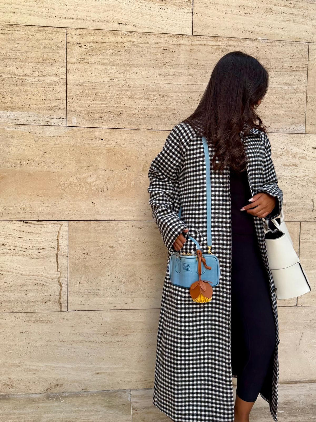 Black & white trendy Checked Jacket