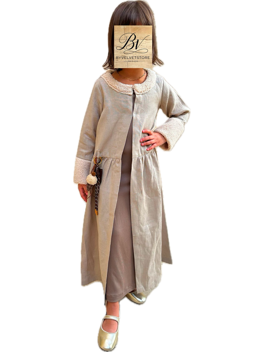 Two Piece fusion Kaftan fur