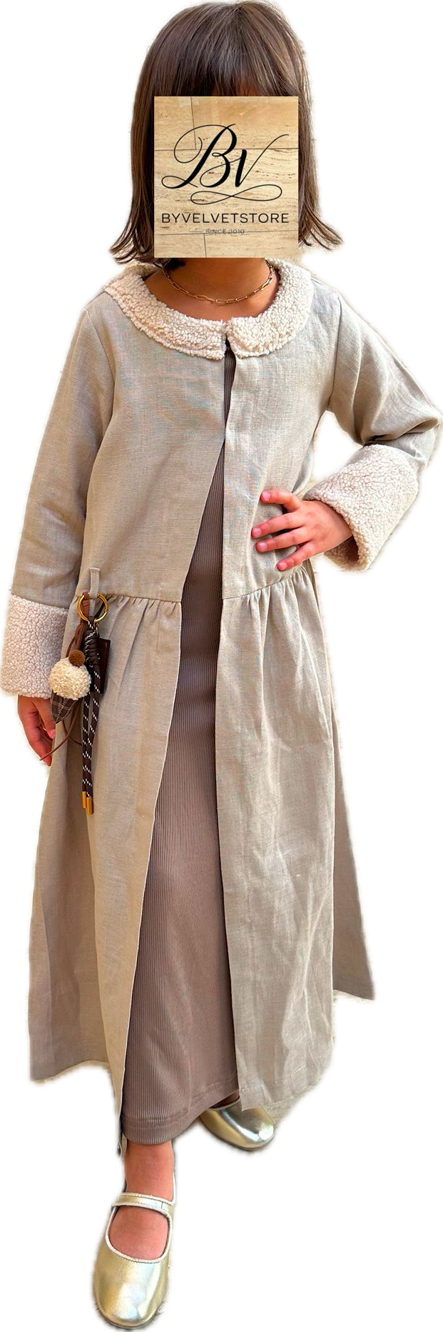 Two Piece fusion Kaftan fur