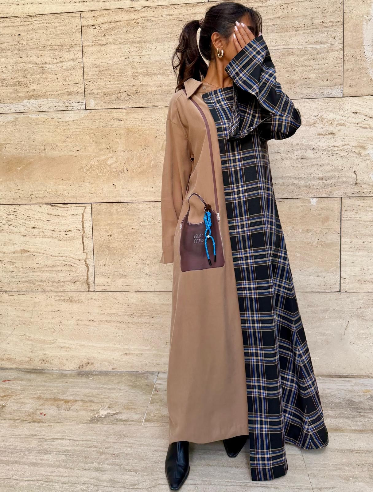 Best Seller 2026 Elegant Ramadan Off shoulder Brown Kaftan 1