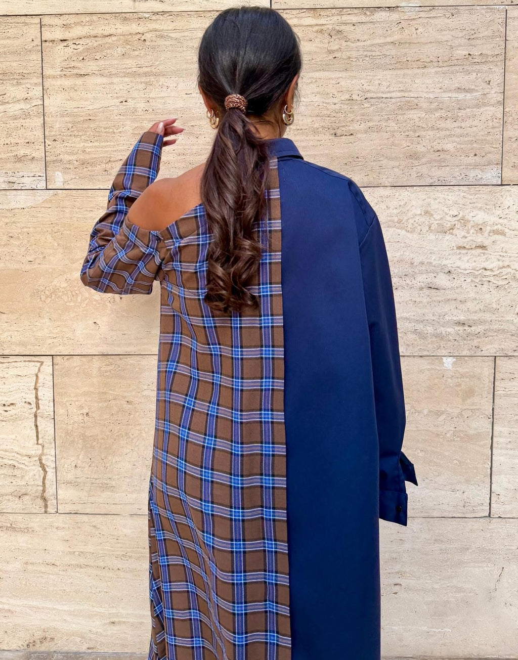 Best Seller 2026 Elegant Ramadan Off shoulder Navy Kaftan 3