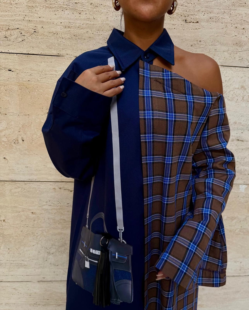 Best Seller 2026 Elegant Ramadan Off shoulder Navy Kaftan 3