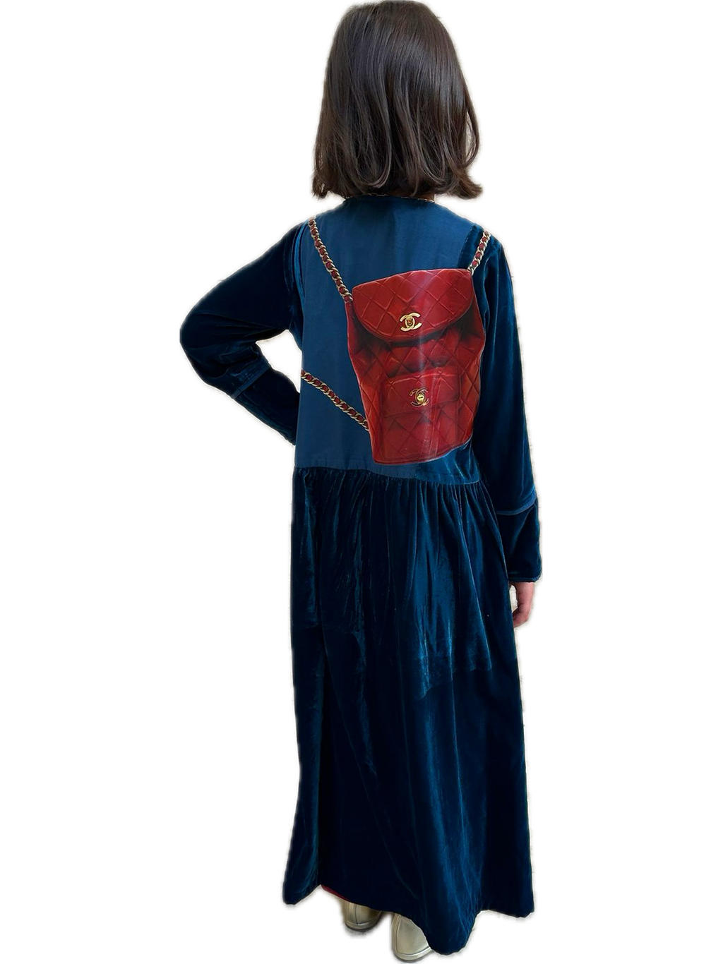 Two Piece fusion velvet Kaftan