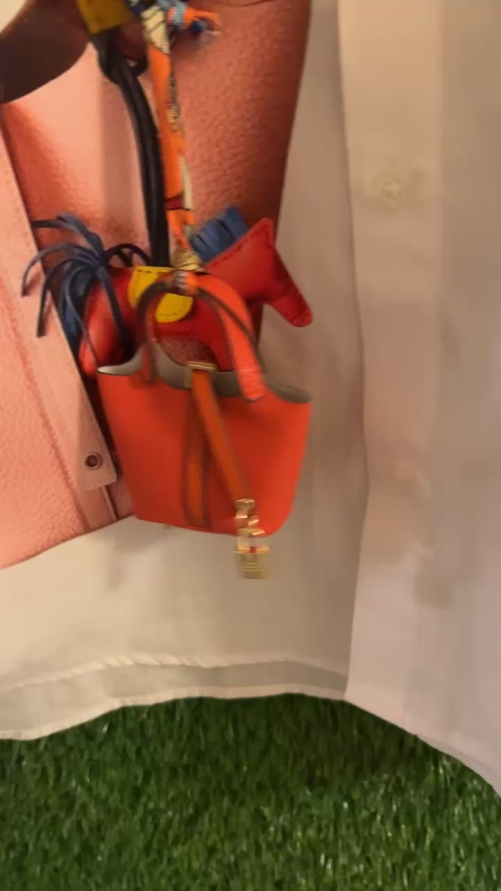 Amazing Creative white shirt with hanging bag